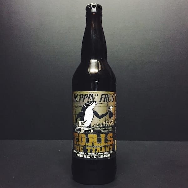 Hoppin Frog Barrel Aged Toris The Tyrant Triple Oatmeal Russian Imperial Stout aged in Bourbon Barrels. USA