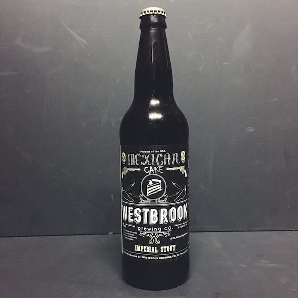 Westbrook Mexican Cake Imperial Stout with chocolate and habanero peppers. USA vegan
