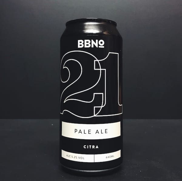 Brew By Numbers 21 Pale Ale Citra London Vegan friendly.