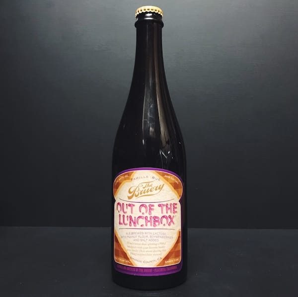 The Bruery Out of The Lunchbox Ale brewed with Lactose, with peanut flour, boysenberries and salt added USA