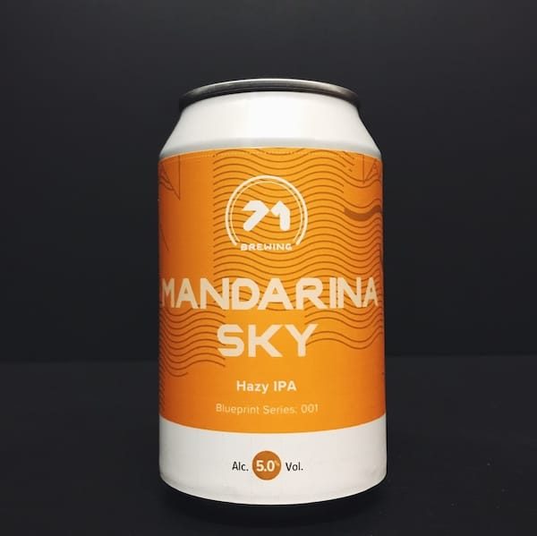 71 Brewing Mandarina Sky Hazy IPA Scotland vegan friendly