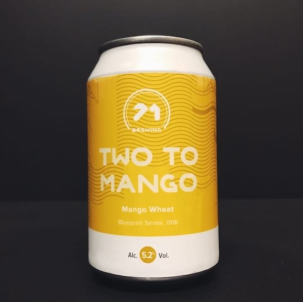 71 Brewing Two To Mango Wheat Beer Scotland vegan friendly