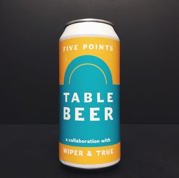 Five Points X Wiper and True Table Beer Amber Ale vegan friendly London collaboration