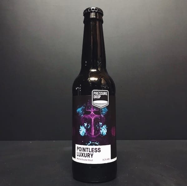 Pressure Drop Pointless Luxury Mocha double stout. Collaboration with Land Chocolate and Square Mile Coffee. London