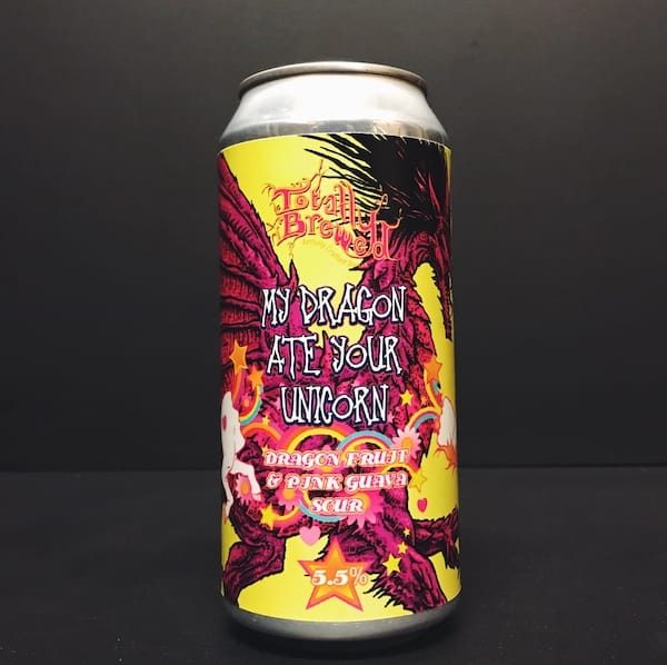 Totally Brewed My Dragon Ate Your Unicorn Dragonfruit & Pink Guava Sour Nottingham vegan