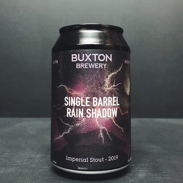 Buxton Single Barrel Rain Shadow 2019 Imperial Stout aged in Bourbon Barrels Derbyshire vegan