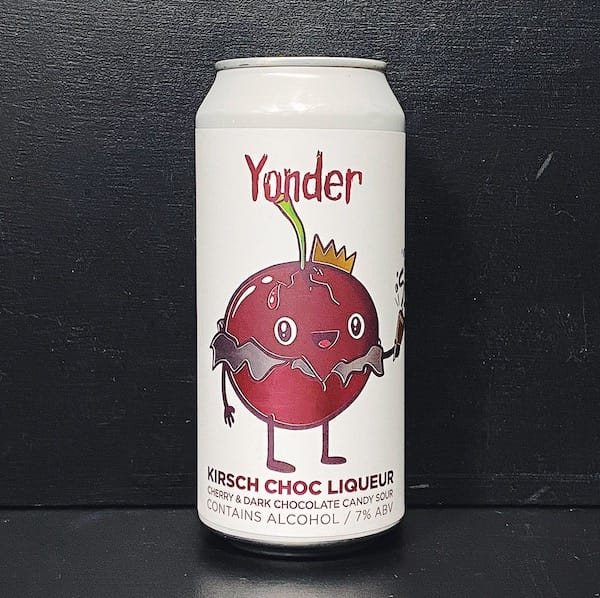Yonder Kirsch Choc Liqueur. Sour Somerset vegan