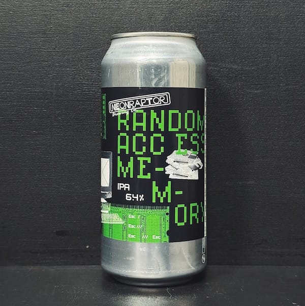 Neon Raptor Random Access Memory IPA Nottingham vegan