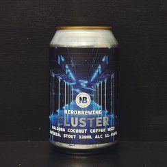 Nerd Cluster Dalgona Coconut Coffee Whip Imperial Stout. Sweden vegan