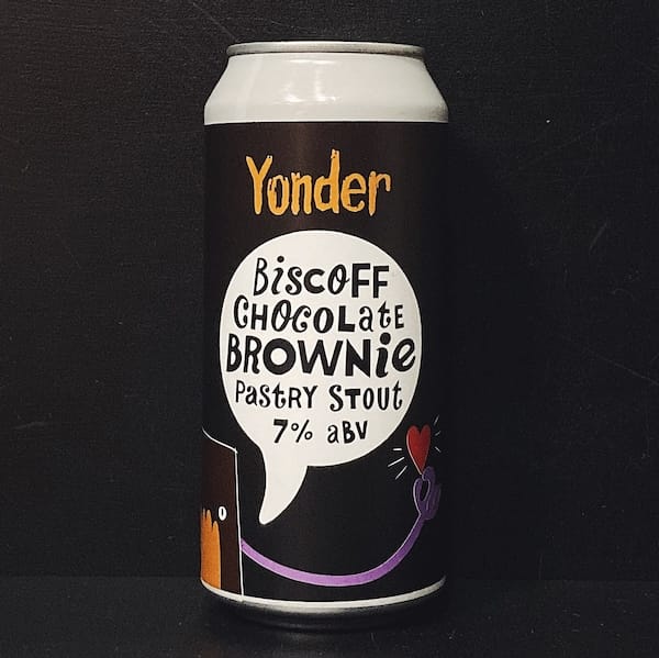 Yonder Biscoff Chocolate Brownie. Pastry Stout Somerset