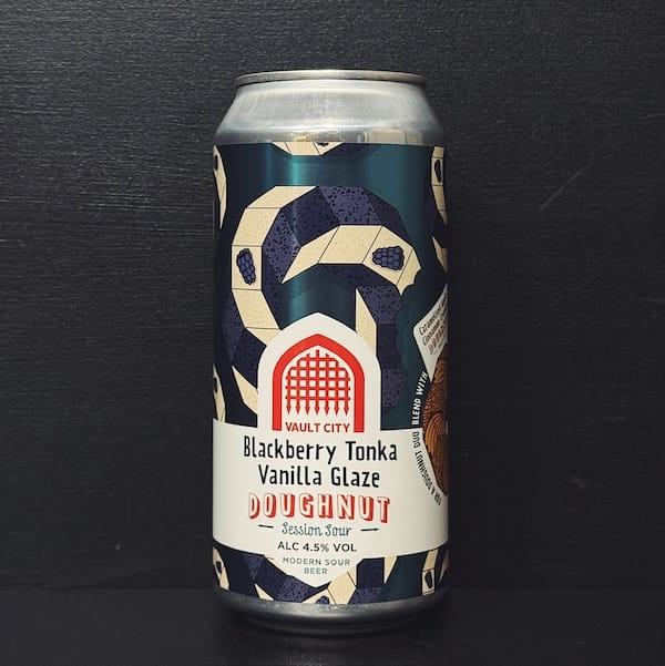 Vault City Blackberry Tonka Vanilla Glaze Doughnut. Sour Scotland vegan