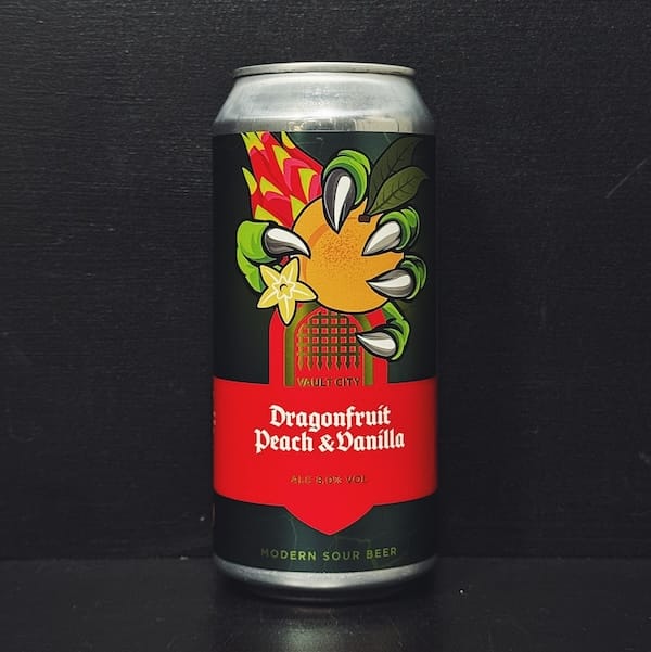 Vault City Dragonfruit Peach Vanilla. Sour Scotland vegan