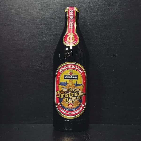 Tucher Nurnberger Christkindlesmarkt Bier. Winter Lager Germany vegan