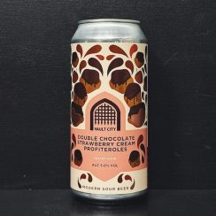 Vault City Double Chocolate Strawberry Cream Profiteroles. Sour Scotland