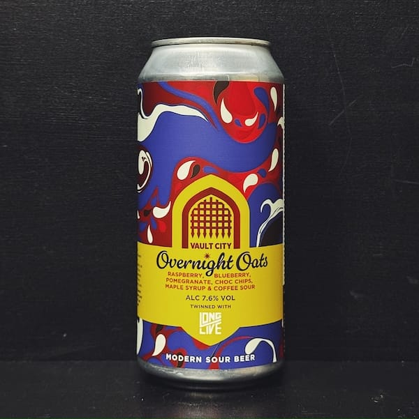 Vault City Long Live Beerworks Overnight Oats (Raspberry, Blueberry, Pomegranate, Chocolate Chips, Maple Syrup & Coffee). Sour Scotland