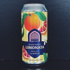 Vault City Blood Orange Limonata. Sour Scotland vegan