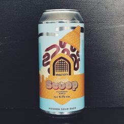 Vault City Raspberry Ripple Single Scoop. Sour Scotland