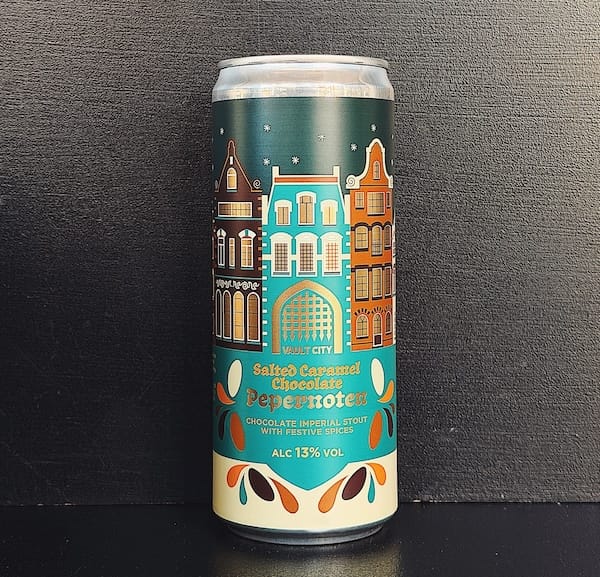 Vault City Salted Caramel Chocolate Pepernoten. Imperial Stout Scotland vegan